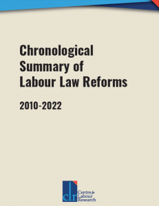 Chronological Summary of Labour Law Reforms 2010 2022